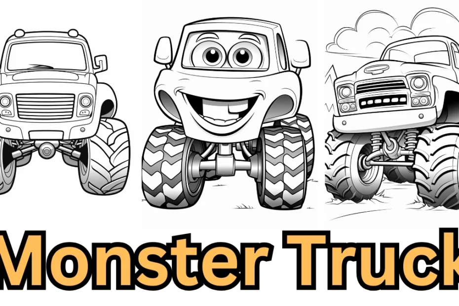 monster truck coloring page